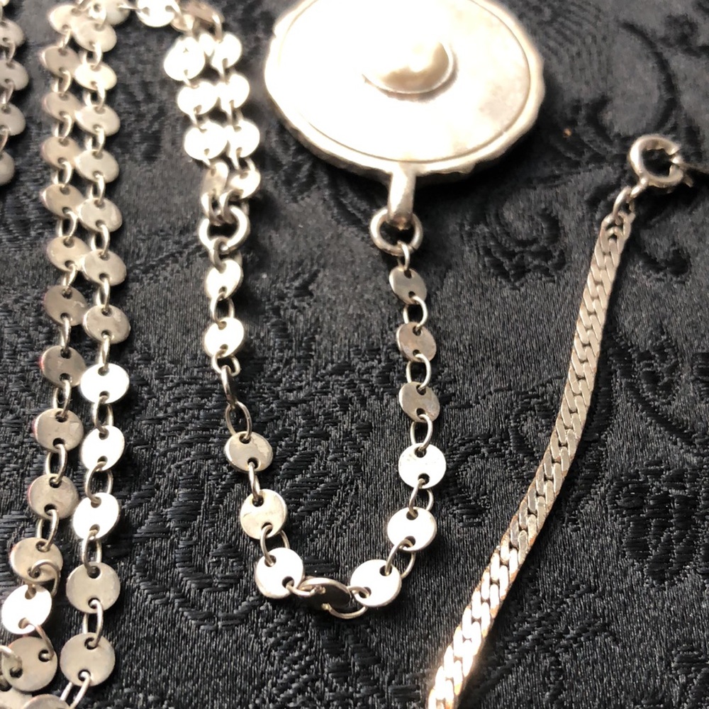 Silvertone Necklace & Bracelet